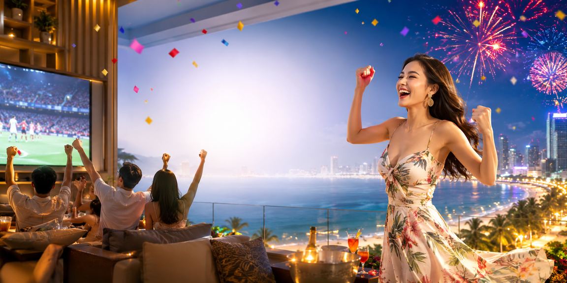 Người dùng tại bãi biển Đà Nẵng truy cập xsmien trên điện thoại và nhận thưởng VIP