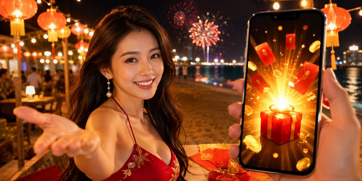 Phong bì đỏ may mắn tại chợ đêm Vũng Tàu, biểu tượng ưu đãi và khuyến mãi lễ hội